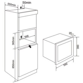 Resim CUCİNOX Mıg 3305 28 lt Ankastre Mikrodalga Fırın 