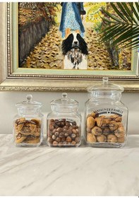 Resim The Mia Kapaklı Cam Saklama Kabı 23 Cm Cam0362 