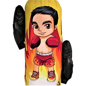 Resim Boks Torbası Eldiven Hediyeli Çocuklara Eğlenceli Evde Boks Erkek Çocuk Boks Torbası Sarı 