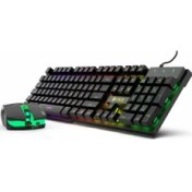 Resim Inca IKG-448 USB Q Trk Rgb LED Aydınlatmalı Mekanik Hisli Siyah Gaming Klavye - Mouse Set 