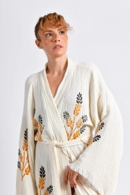 Resim Brandsmithshop Golden Altın Rengi Wheat Kimono Çok Renkli 