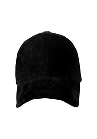 Resim Unisex Vegan Süet Şapka Siyah 