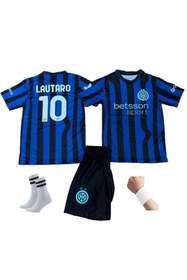 Resim Nesne Giyim Lautaro Martinez İnter 2025/2026 Sezon Futbol Çocuk Forması 4'Lü Set Çorap+ Bileklik Hediyeli 