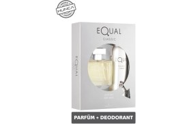 Resim EQUAL Classic Erkek Parfüm Seti 75 ml EDT + 150 ml Deodorant Hediyelik Lüks Ambalajda 