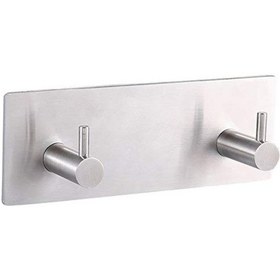 Resim Deltahome Paslanmaz Çelik 2 Topuzlu Bornoz Havluluk Askılık Xl Inox 