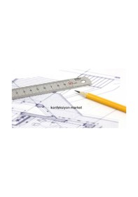 Resim Çift Taraflı Paslanmaz Çelik Metal Cetvel 30 CM Metal 