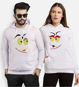Resim Tshirthane My Valantine Sevgili Kombinleri Kapüşonlu Kombini 