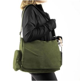 Resim Violon Bedliked Streetwear Unisex Yeşil Postacı Çantası 