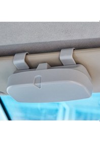 Resim Araba Gözlük Tutacağı Tutucu Gri Araç İçi Torpido Aksesuar Gözlük Kabı Klips 