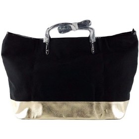Resim Victoria's Secret Vs Siyah Gold Kanvas Tote Seyahat Çantası Siyah 