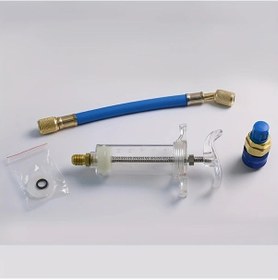 Resim Dashanshop 1 Adet 1oz Oto Klima Gaz Şarj Aleti Yağ Enjektörü Low Side Adaptörü Bakım 