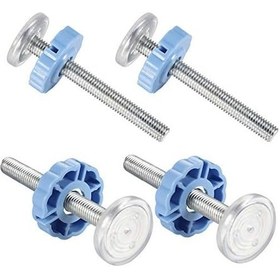 Resim Mavi, 4'lü Paket Basınçlı Monteli Bebek Kapıları M10 Dişli Çubuklu - Bebek Güvenlik Kapıları İçin Aksesuarlar 