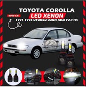 Resim Toyota Corolla Efsane Kasa Uzun Kısa Far Uyumlu Şimşek Etkili Led Xenon Light Series H4 
