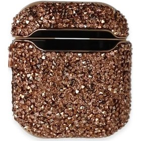 Resim Newface Apple, Uyumlu AirPods 2 2.nesil Mira Taşlı Kılıf - Rose Gold Diğer 