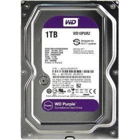Resim Wd Purple 1tb 5400RPM 64MB Sata3 WD10PURZ 7/24 HDD 