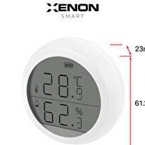 Resim Xenon Smart Akıllı Dijital Termometre Uygulama Denetimli Zigbee İç Mekan Isı Ölçer ve Nem Ölçer (Higrometre) X7608 