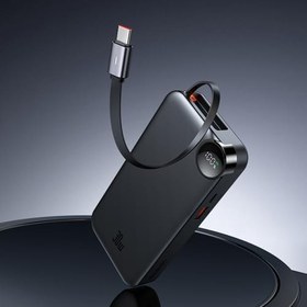 Resim Mcdodo MC-3870 10000mAh 30W A+C Dijital Göstergeli Powerbank (Dahili USB-C Geri Çekilebilir Kablo) 