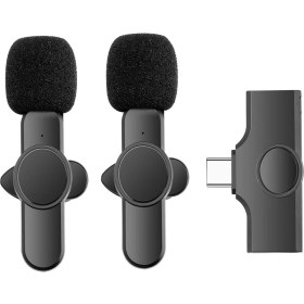 Resim Microcase 2li Type-C Profesyonel Wireless Kablosuz Röportaj Yaka Mikrofonu Lavalier - AL3009 