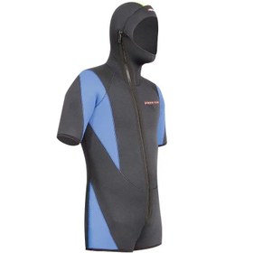 Resim Free-Sub 5mm Başlıklı Shorty (Kısa Kol) Scuba Tüple Dalış Elbisesi - L 