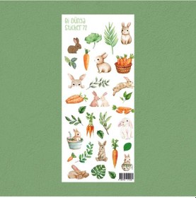 Resim M72 Küçük Tavşan Sticker Seti Çok Renkli 