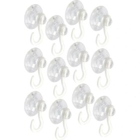 Resim Glanart Askılı Vantuz Öpücük 4 cm 12 Adet Büyük Kancalı Cam Vantuzu Öpücük Cam Askısı Pvc Vantuz Mutfak Banyo Pencere ve Kapı Camı Vantuzu 
