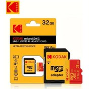 Resim Kodak Yüksek Hız Mikro Sd Kart U3 Sınıf 10, 100 Mb/s'ye Kadar, Adaptörlü Tf Kodak-red32gb 