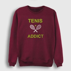 Resim Presmono Unisex Bordo Addict Spor Tennis Tenis Sweatshirt 329912tt 