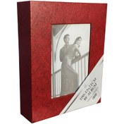 Resim BF ALBÜM Fotoğraf Albümü Vinleks Deri 15x21 100'lük Kırmızı 