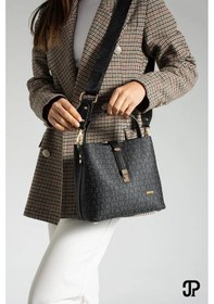 Resim Just Polo Kadın Orta Boy Su Geçirmez Günlük Şık El Ve Omuz Çantası Ebat 23 X 18 Cm Shoulder Bag Siyah 