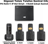 Resim C530 Ip 4 Dahili Dect Telsiz Kablosuz Telefon Santrali Gigaset