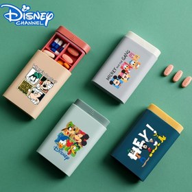 Resim Mickey Aile Desenli Taşınabilir İlaç Saklama Kutusu - 7 Gün Seyahat İlaç Kutusu, Mini Bölücülerle, Vitaminler ve Takviyeler için Kapalı Saklama, Gıda Güvenli Plastik, Sevimli Tasarım, Günlük İlaç Yönetimi için Uygun, İlaç Kutusu 