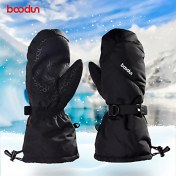 Resim Xifu Shop C Siyah Stil S Beden Boodun Kayak Eldiveni Kadın Erkek 2 Parmak Kar Eldiveni Kar Motoru Kış Kayak Eldiveni Rüzgar Geçirmez Su Geçirmez Cinsiyetlerarası Kar Eldiveni (Yurt Dışından) 