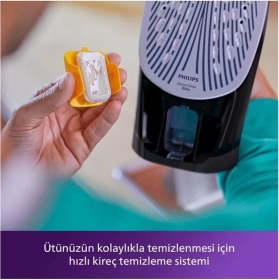 Resim Philips 7000 Serisi 250G Şok Buhar 50G/DK Sürekli Buhar 2800W Güçlü Performans Steamglide Elite Taban Ütü Geniş Su Haznesi Damlama Emniyeti Dikey Buhar 