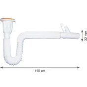 Resim Körüklü Lavabo Sifonu (Uzun Tahliyeli) 