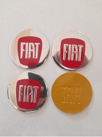 Resim Compax Fiat Jant Kapak Etiketi Kabartmalı Göbek Etiketi Yapıştırma 60mm 
