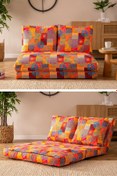 Resim Pafu Taida İkili Katlanır Yataklı Uzanma Koltuğu Patchwork 
