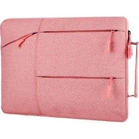 Resim Laptop Çantası 13.3 15.6 14 İnç Su Geçirmez Dizüstü Bilgisayar Çantası Kol Pembe 15 İnch Arka Kapak 