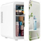 Resim Mio 212 4l LED Işıklı Kozmetik Makyaj Krem Sıcak ve Soğuk Ayarlı Taşınabilir Fridge Mini Dolap - Beyaz 