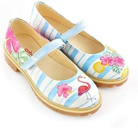 Resim Flamingo and Flowers Babet Ayakkabı KTB105 