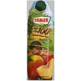 Resim Tamek Şeftali Elma %100 Meyve Suyu 1 L 