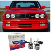 Resim Bmw E30 Led Xenon Uzun Far Ampulü H1 Duo Yeni Seri Beyaz 