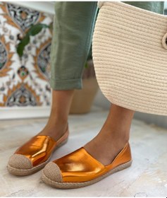 Resim Metalik Turuncu Kadın Espadril Turuncu 