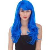 Resim Mavi Renk Parti Peruğu 