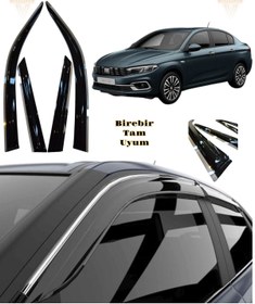 Resim Autovia Fiat Egea HB Sedan Kromlu Cam Rüzgarlığı 4lü 