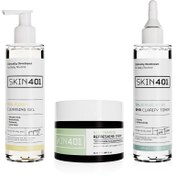 Resim Skin401 Sivilce Önlemeye ve Gözenek Azaltmaya Yardımcı Bakim Rutini 3'lü Set 