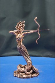 Resim Antik Yunan Mitolojisi Medusa Heykel Biblo Ev Ofis Dekoratif Aksesuar 22 Cm Bronz 