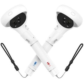 Resim Pazly Meta Quest 2 Vr Uzatma Sapları İçin 1 Çift Küçük Boy Vr Oyun Kontrolörleri Kolu - Beyaz Beyaz 