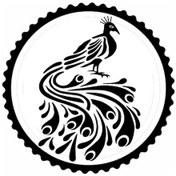 Resim Tavus Kuşu Tasarım 3.model Sticker 10 X 10 Cm 