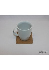 Resim Mantar Bardak Altlığı Şekil Seçenekli 6 Adet Kahverengi 