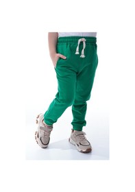 Resim Unisex Çocuk %100 Pamuk Günlük Jogger Eşofman Altı 12 Ay 5 Yaş Yeşil 